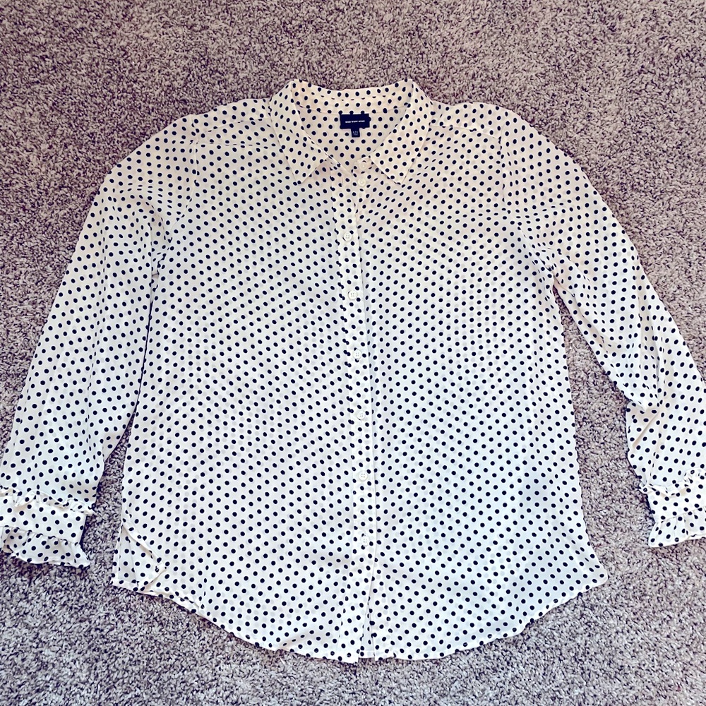 Who What Wear White with Black Polka Dot